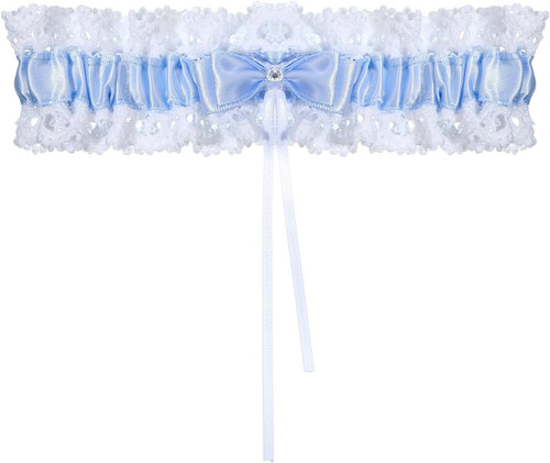 Blaues strumpfband hochzeit - strumpfband,