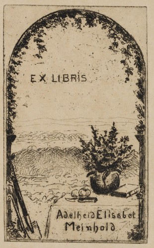 Exlibris adelheid meinhold - e.,