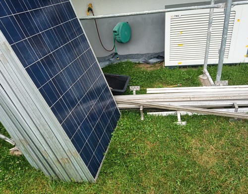 Alte anlage photovoltaik - pv, anlage,