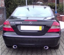 Sportauspuff Endschalldämpfer für Mercedes CLK W209 2002-2010 Endrohr95x65mm ABE