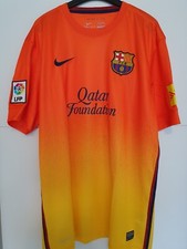 Original Fußball-Trikot FC Barcelona orange-gelb Iniesta Gr. L