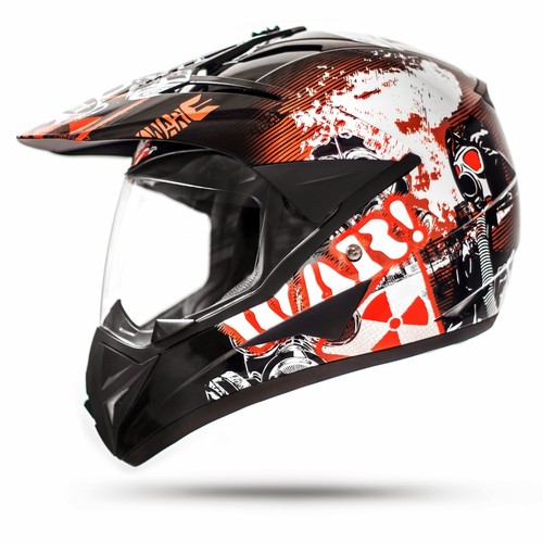 Crosshelm mit visier schwarz - crosshelm,