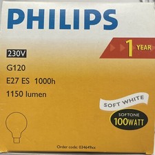 Philips Softone Globe Birne G120 100 W, 12 cm Durchm., E27, dimmbar
