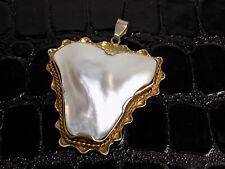 Vintage Mabé Perle Anhänger 925er Silbermontur Antikschmuck Jaipur Colour 20.JHD