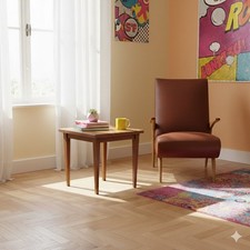 Kleiner Vintage Tisch Glas