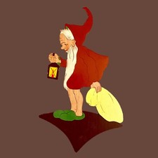 1940er Holz-Wandfigur