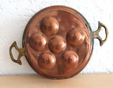 Vintage Kupferform Schnecken-Kupferpfanne Eierpfanne Poffertjes Pfanne Ø 15 cm