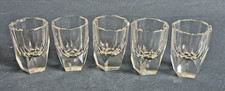 Fünf Moser Schnapsgläser, Art Deco, Kristall, handgeschliffen, ca. 1930er Jahre