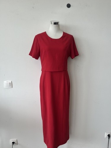 Sehr gutes rotes midi kleid - sehr,
