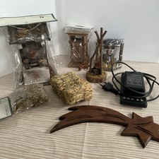 Krippenzubehör Stroh Moos Feuerstelle groß u.klein Brunnen Toihaus Trafo Kolbe