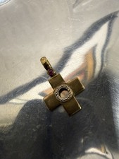 Anhänger Kreuz Gold 333 wunderbares altes Prachtstück mit Rubin