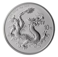 China drache silbermünze oz - china,