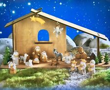 Kinderkrippe Adventskalender  NEU Krippe für Kinder mit Holzstall