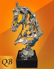 ART DECO BRONZE PFERDEKOPF IN