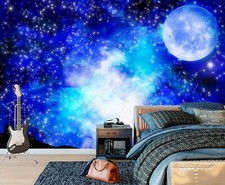 3D Blau Planet Q4339 Tapete