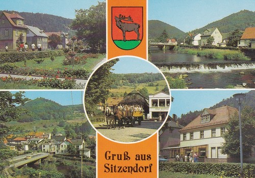 Postkarte sitzendorf - postkarte,