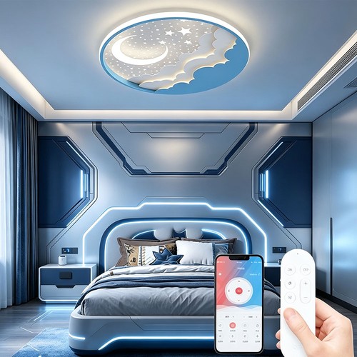 Led blau mond sterne wolken - led,