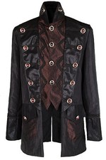  Steampunk Kostüm Gothik Herren Jacke Hochwertige Karnevalskostüm Fasching 46-66