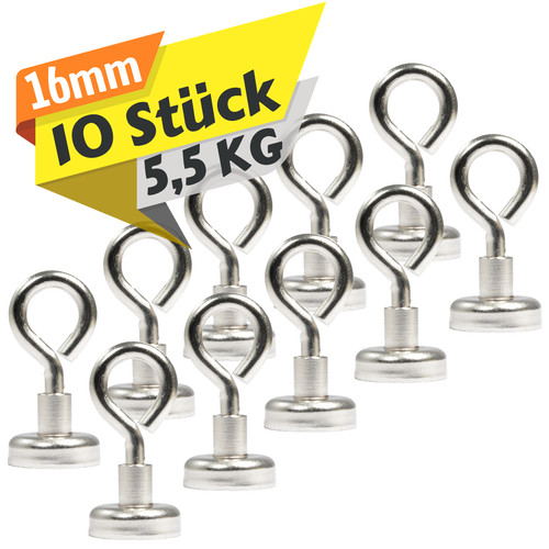 Neodym magnetösen 16 - 10, mm