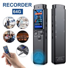 Diktiergerät 64 GB Speicher, USB Wiederaufladbar , Mit MP3 Player Voice Recorder