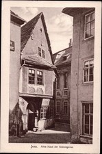 DR Ansichtskarte  JENA - Altes Haus in der Schloßgasse - gelaufen 1916