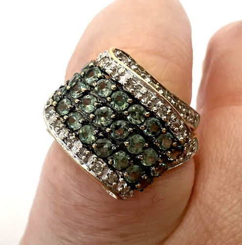 14k diamond and prasiolite - and,