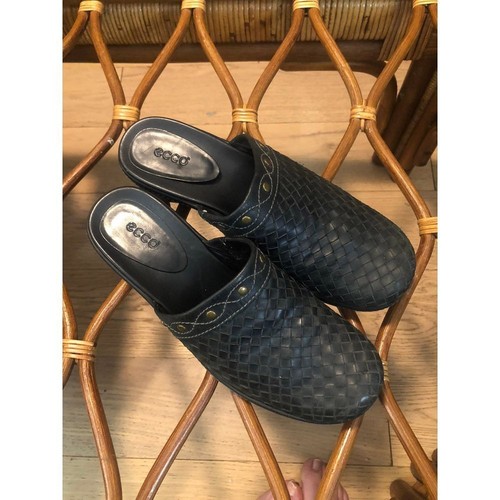 Ecco braided leather clog - braided,