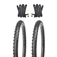2 Mountainbike Reifen Fahrradreifen 24 Zoll 24x1.95 inkl. 2 Schlauch AV KUJO