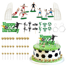 56 Stück Tortendeko Fussball, Fußball Kuchen Deko, Fußball Deko Geburtstag, Fußb