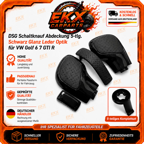 Schaltknauf tlg schwarz - 5-tlg.,
