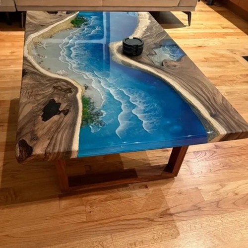 Diy epoxidharz tisch ozean - diy, tisch,