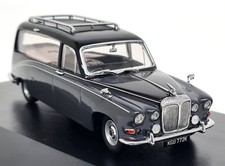 Oxford 1/43 Daimler DS420 Hearse Black / Carlton Grey Diecast Modellauto