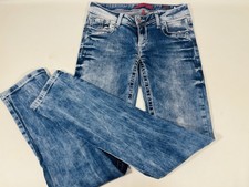 Cipo & Baxx Damen Jeans Slim Stretch Hose Dicke Nähte Blau Hüftjeans W26 L34