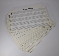 22x KUNSTSTOFF NOTENTAFEL Lehrmittel S. Bünker Musikunterricht abwischbare Tafel