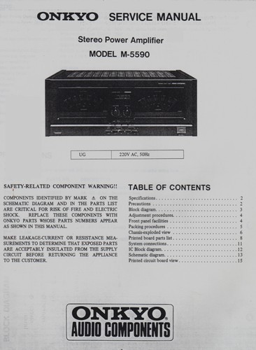 Onkyo 5590 service - service, manual