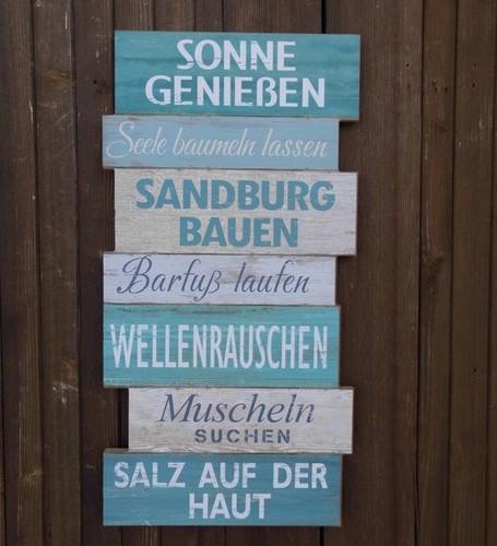 Schild strandregeln - schild,