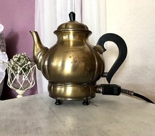 Antik AEG Wasserkocher Kessel elektrisch Messing Art Déco funktionstüchtig RAR