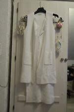 Weste, Hippiemode, hinten länger, Made in Italy, Eyecatcher, Gr. 42, Neu, Weiß