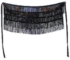 Pailletten Quaste Rock Bauchtanz Rock Rave Fransen Hüftschal Kostüm Tanz Mini