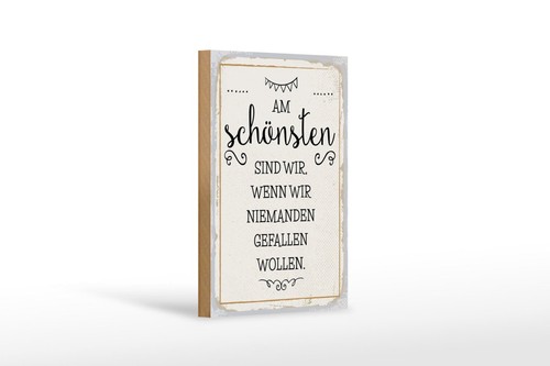 Holzschild wenn wir niemanden - wir,