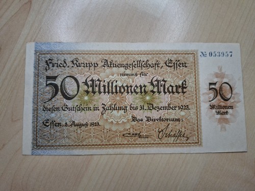 Firmennotgeld millionen - firmennotgeld,