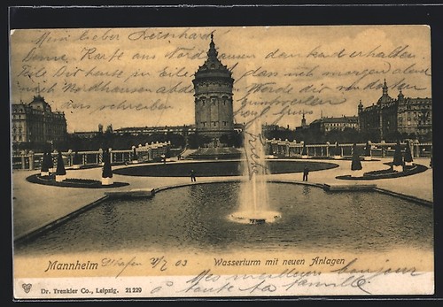 Ansichtskarte mannheim - ansichtskarte,