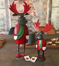 Weihnachtsmann Elch aus Metall