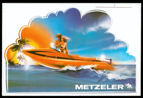Werbe aufkleber metzeler - aufkleber,