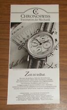 Seltene Werbung vintage CHRONOSWISS Chronometer Ref CH 7521 C 1992