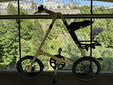 strida faltfahrrad klappfahrrad top zustand gelb-beige, wenig benutzt Desigerrad