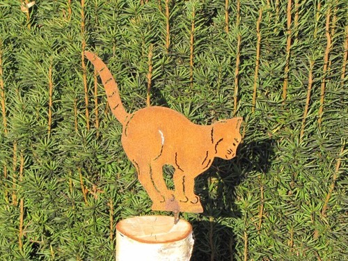 Edelrost katze zum schrauben - zum,