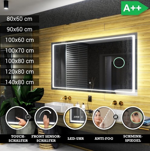 Barcelona badspiegel mit led - badspiegel,