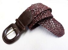 SATTLERQUALITÄT Ledergürtel NEU Flechtgürtel LEDER Flechtledergürtel 70mm Breit*