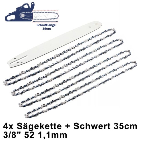 Sägekette schwert 35cm - 4x,
